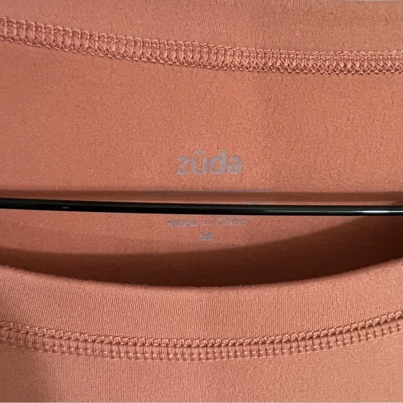 Zuda Orange Pullover Athletic Top 3X Kangaroo Pouch Pocket Thumb Holes Stretch - Picture 8 of 8